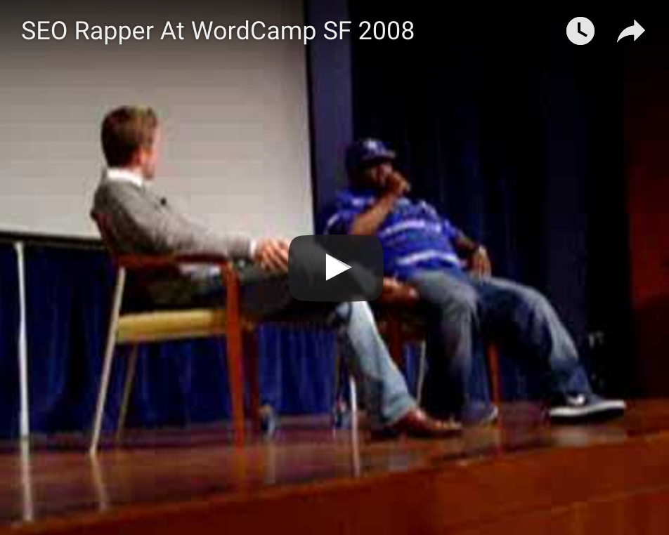 SEO Rapper At WordCamp SF 2008 The SEO Rapper