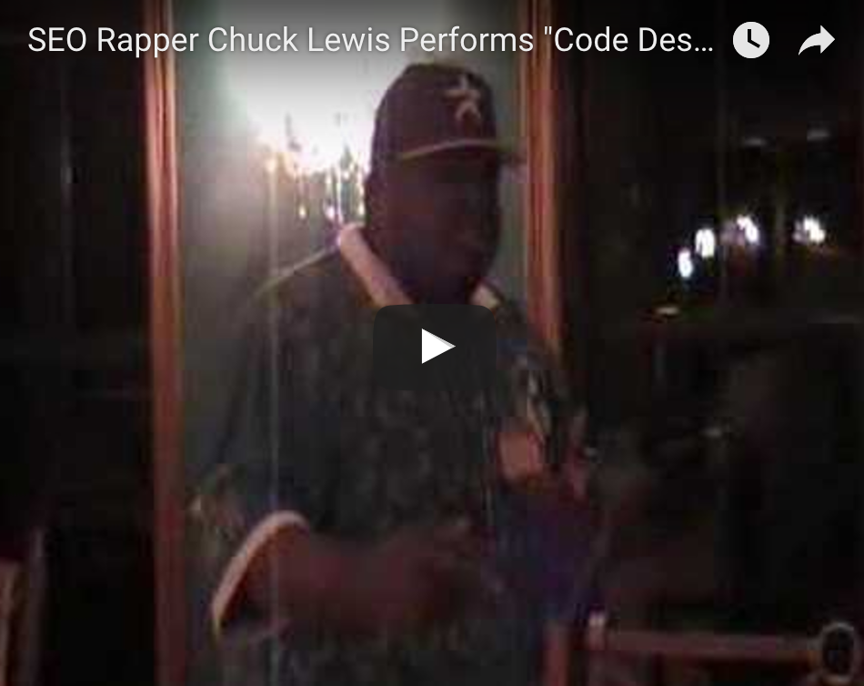 SEO Rapper Chuck Lewis Performs Code Design at Unleashed The SEO Rapper