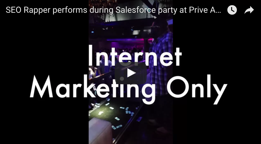 SEO Rapper performs during Salesforce party at Prive Atlanta The SEO Rapper