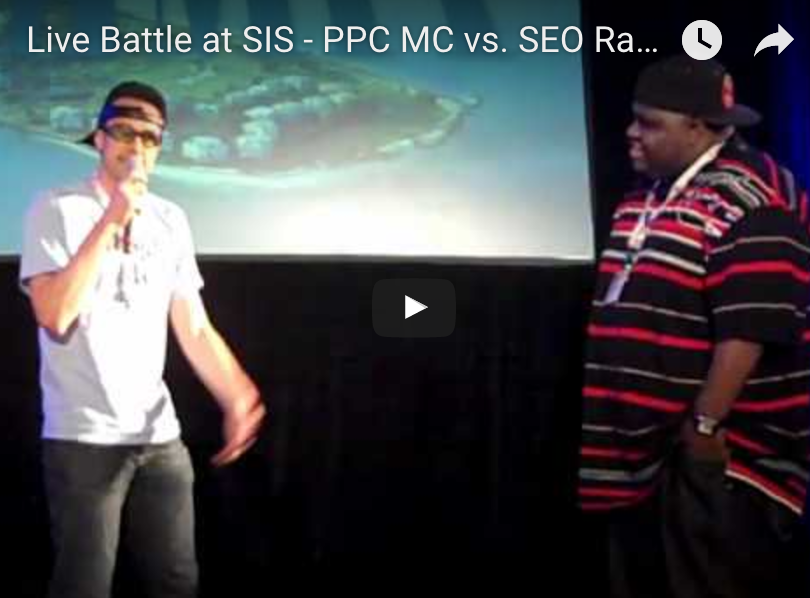 SEO Rapper vs PPC MC Live Battle at SIS The SEO Rapper